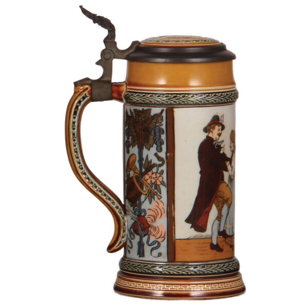 Mettlach stein, .5L, 1656, etched - Image 2