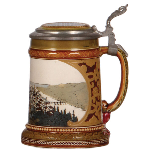 Mettlach stein, .3L, 2277, etched - Image 2