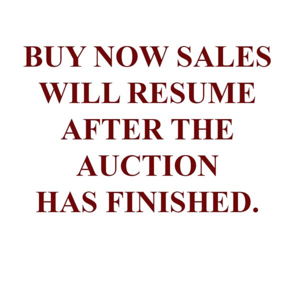 Buy now sales will resume after the auction has finished. On or about June 30, 2025.