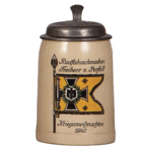 Third Reich stein, .5L, Radfahrschwadron 1940