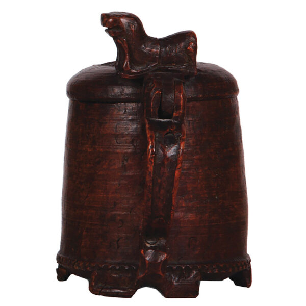 Wood tankard, 8.4" ht., late 1700s, Norwegian - Image 4