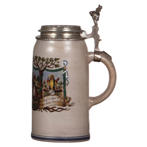 Stoneware stein, 1.0L, 15. Deutsches Bundesschiessen, München, 1906 - Image 2