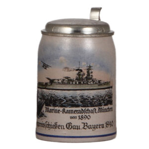 Military stein, .5L,  Marine Kameradschaft, München von 1890, Bayern1940