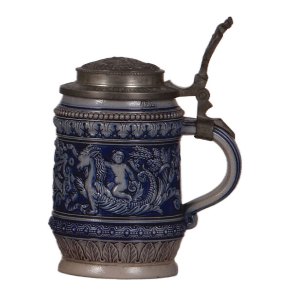 Stoneware stein, .5L, 3. Deutsches Bundesschiessen, Leipzig 1884 - Image 2