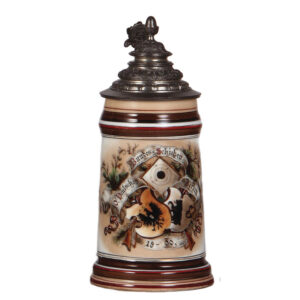 Porcelain stein, .5L, 10. Deutsches Bundesschiessen, Berlin, 1890