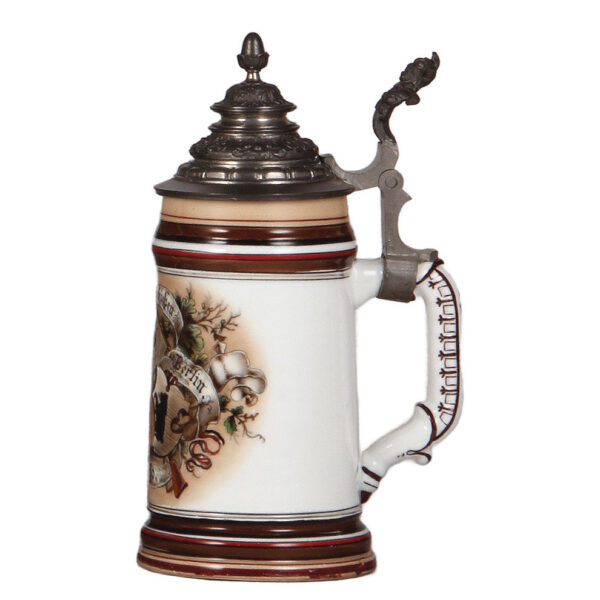 Porcelain stein, .5L, 10. Deutsches Bundesschiessen, Berlin, 1890 - Image 2
