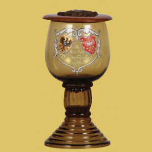 Glass beaker, .25L, IX. Bundesschiessen, Frankfurt, 1887