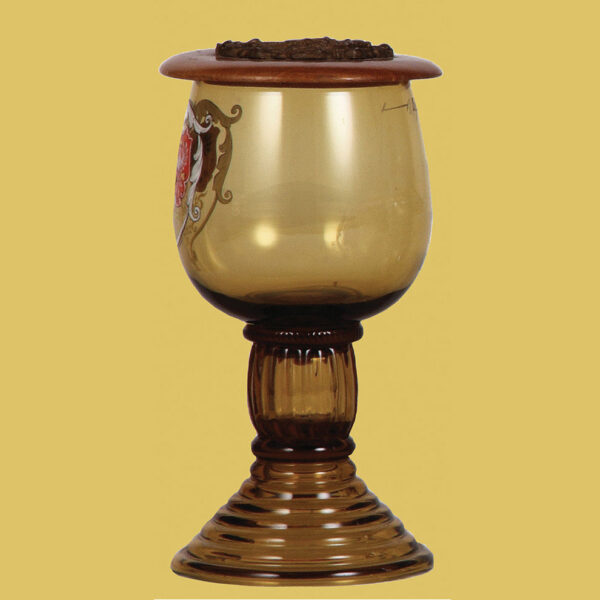 Glass beaker, .25L, IX. Bundesschiessen, Frankfurt, 1887 - Image 2