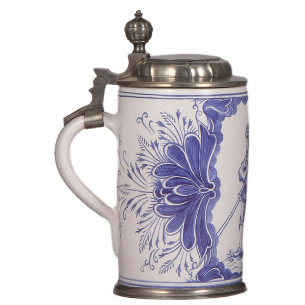 Faience stein, 9.2" ht., early 1900s, marked Anton Lang - Image 3