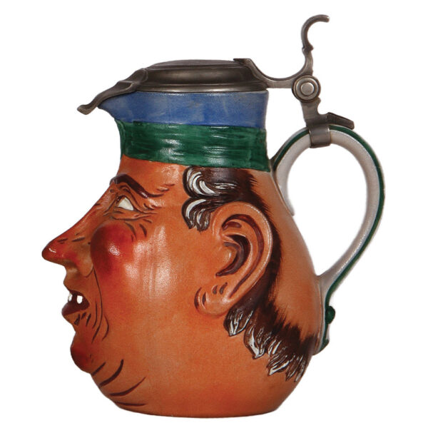 Character stein, 1.5L, 10.0" ht.,  marked Rastal, Unser Hannes - Image 2