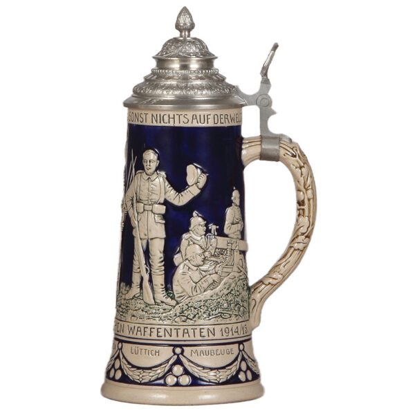 Military stein, .5L,  Zum Andenken an die Deutschen Waffentaten, 1914 - 1915 - Image 2