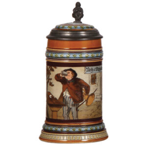 Mettlach stein, .5L, 1995, etched