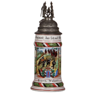 Regimental stein, .5L,  Feld Artl. Nr. 27, Oranien in Mainz, 1906 - 1908