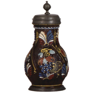 Stoneware stein, 10.6'' ht., late 1600s, Annaberger Birnkrug