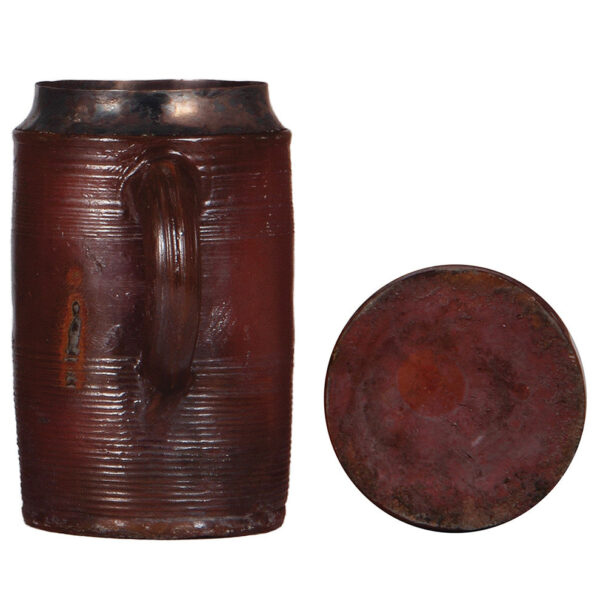 Drinking vessels (four), pewter pitcher, Bartmannskrug, Annaberger Walzenkrug, Raeren - Image 12