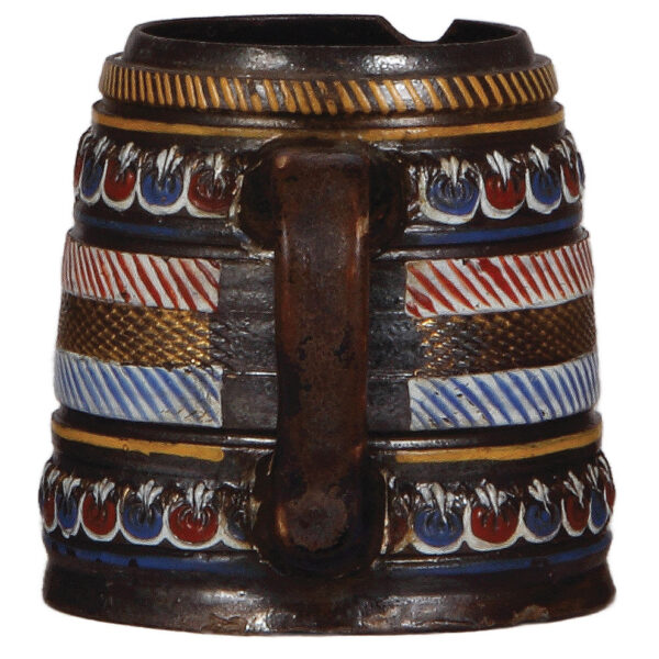 Drinking vessels (four), pewter pitcher, Bartmannskrug, Annaberger Walzenkrug, Raeren - Image 8