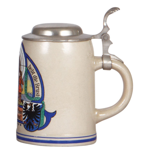 Stoneware steins (three), Schützenheil, William Tell, s'Leibliedl - Image 6