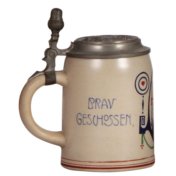 Stoneware steins (three), .5L, transfer, Schlossbrauerei, Kaltenberg, Brau Geschossen, Charles Mänzel's - Image 8