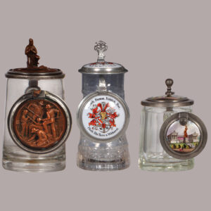 Glass steins (three)