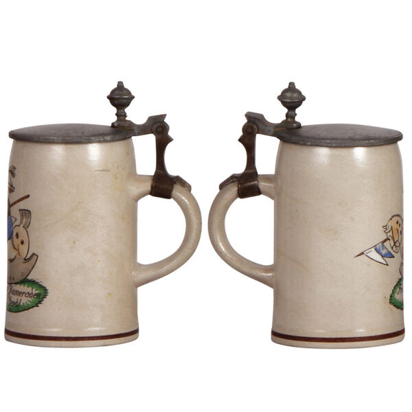Stoneware & pottery steins (four), - Image 3