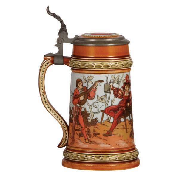 Mettlach steins (three), 1.0L, 5022, .25L, 2527, .5L, 1527, - Image 7