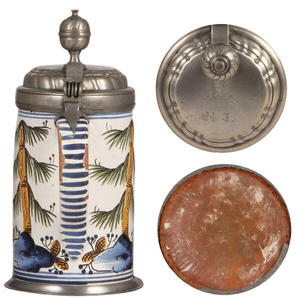 Faience steins (three), late 1700s - Image 7