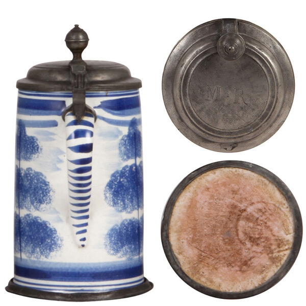 Faience steins (three), late 1700s - Image 9