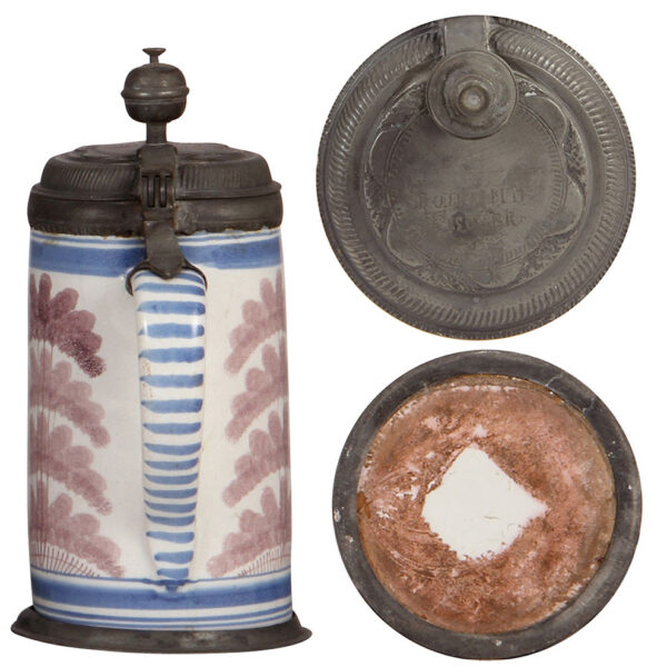 Faience steins (three), late 1700s - Image 4