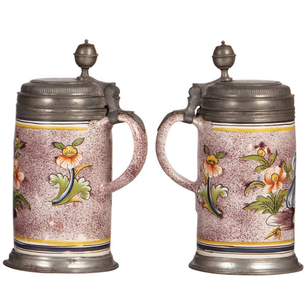 Faience steins (three), late 1700s - Image 6
