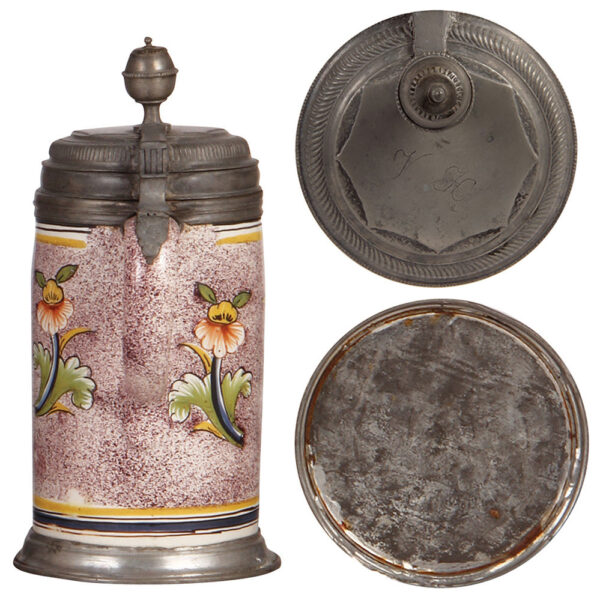 Faience steins (three), late 1700s - Image 7