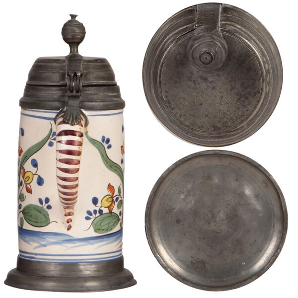Faience steins (three), late 1700s - Image 10