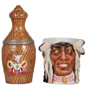 Character stein & mug, Bowling Pin, Indian