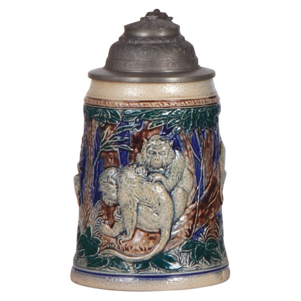 Pottery & stoneware steins (three), Amberg, Dümler & Breiden, New Orleans - Image 6
