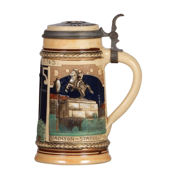 Pottery & stoneware steins (three), Amberg, Dümler & Breiden, New Orleans - Image 10