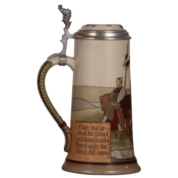 Stoneware & pottery steins (three) - Image 4