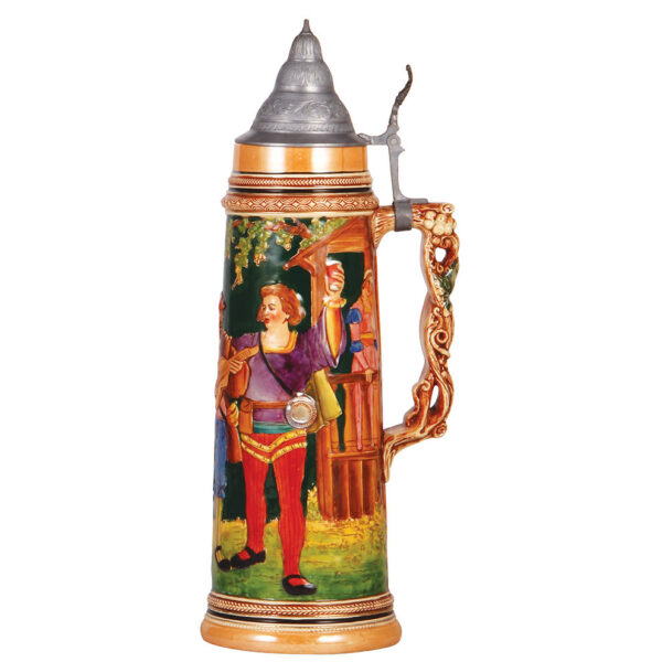 Pottery & stoneware steins (three) - Image 6
