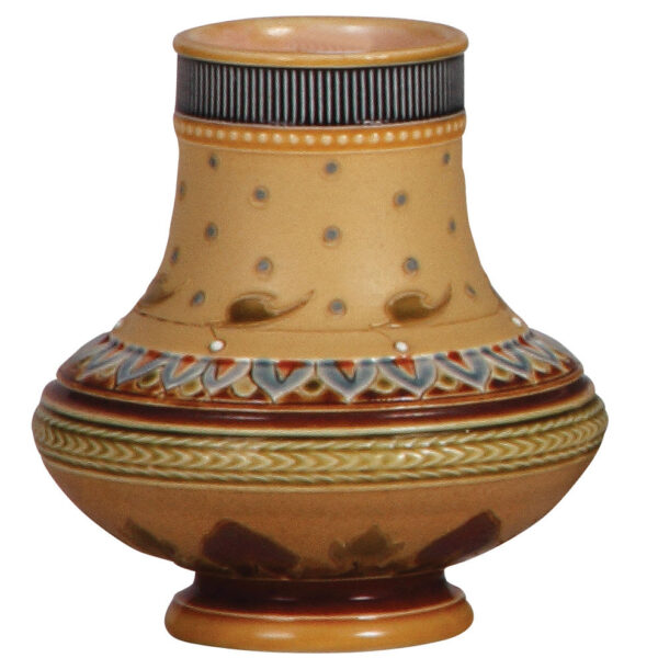Mettlach items (three), vase, 1316, vase, 3.3" ht., 1318, match holder, 1451 - Image 2