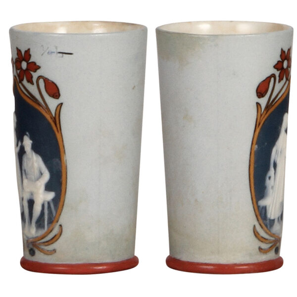Mettlach items (three), pitcher, 2863, beaker, 2781, vase, 1317 - Image 4