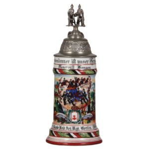Regimental stein, .5L,  6. Battr., 1. Garde Feld Artl. Regt., Berlin