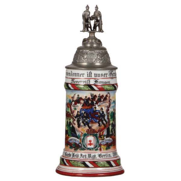 Regimental stein, .5L,  6. Battr., 1. Garde Feld Artl. Regt., Berlin