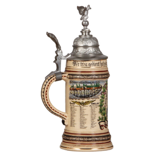 Regimental stein, .5L,  8. Co., Eisenbahn Regt Nr. 1, Berlin - Image 3