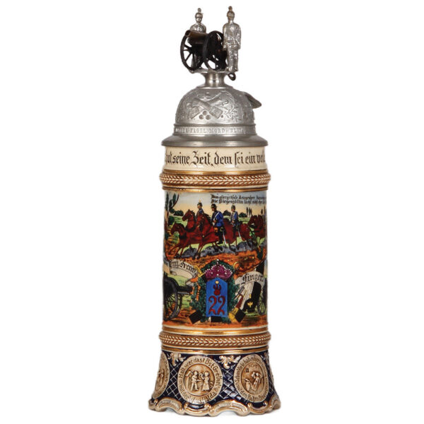 Regimental stein, .5L, Feld Artl. Regt. Nr. 22, Münster