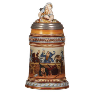 Mettlach stein, .5L, 1479, etched