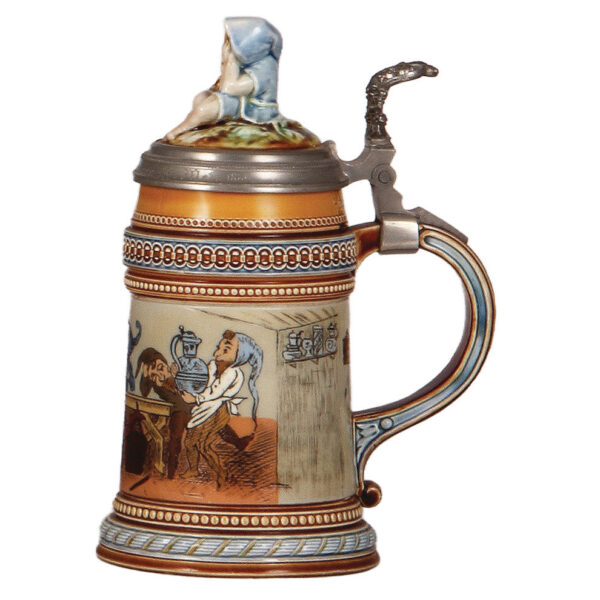 Mettlach stein, .5L, 1479, etched - Image 2