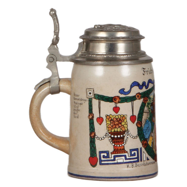 Regimental stein, .5L, Bezirkskommando I. München, 1907 - 1909 - Image 3