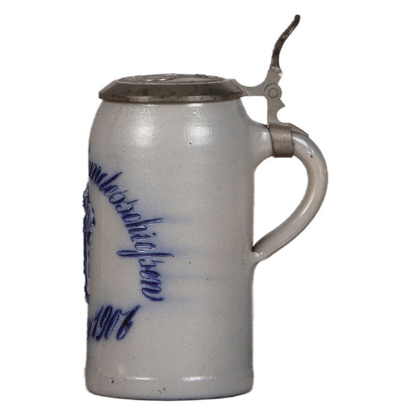 Stoneware stein, 1.0L,  15. Deutsches Bundesschiessen, München, 1906 - Image 2