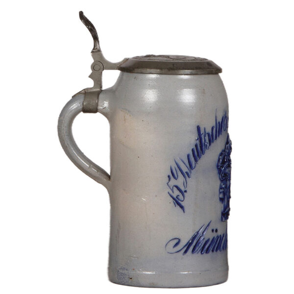 Stoneware stein, 1.0L,  15. Deutsches Bundesschiessen, München, 1906 - Image 3