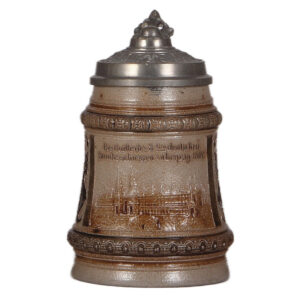 Stoneware stein, .5L,  3. Deutsches Bundesschiessen, Leipzig 1884