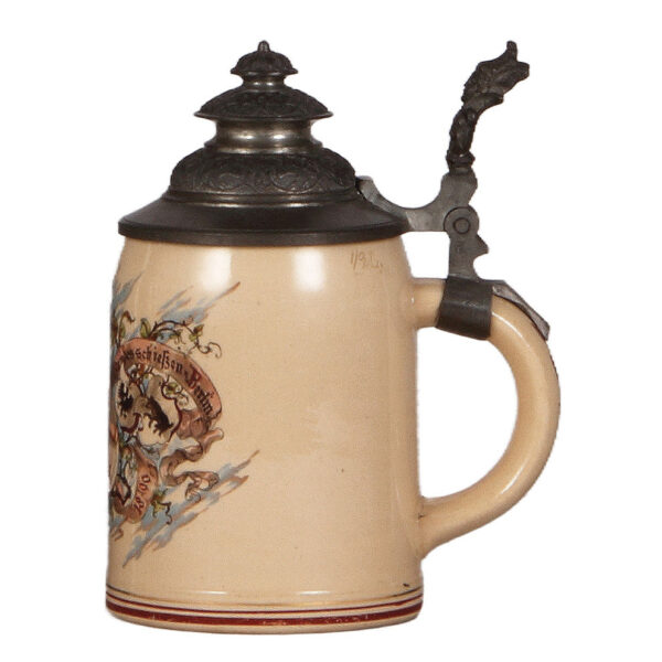 Pottery stein, .5L, 10. Deutsches Bundesschiessen, Berlin, 1890 - Image 2
