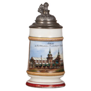 Porcelain stein, .5L,  8. Mitter. Deutsches Bundesschießen, Erfurt, 1891